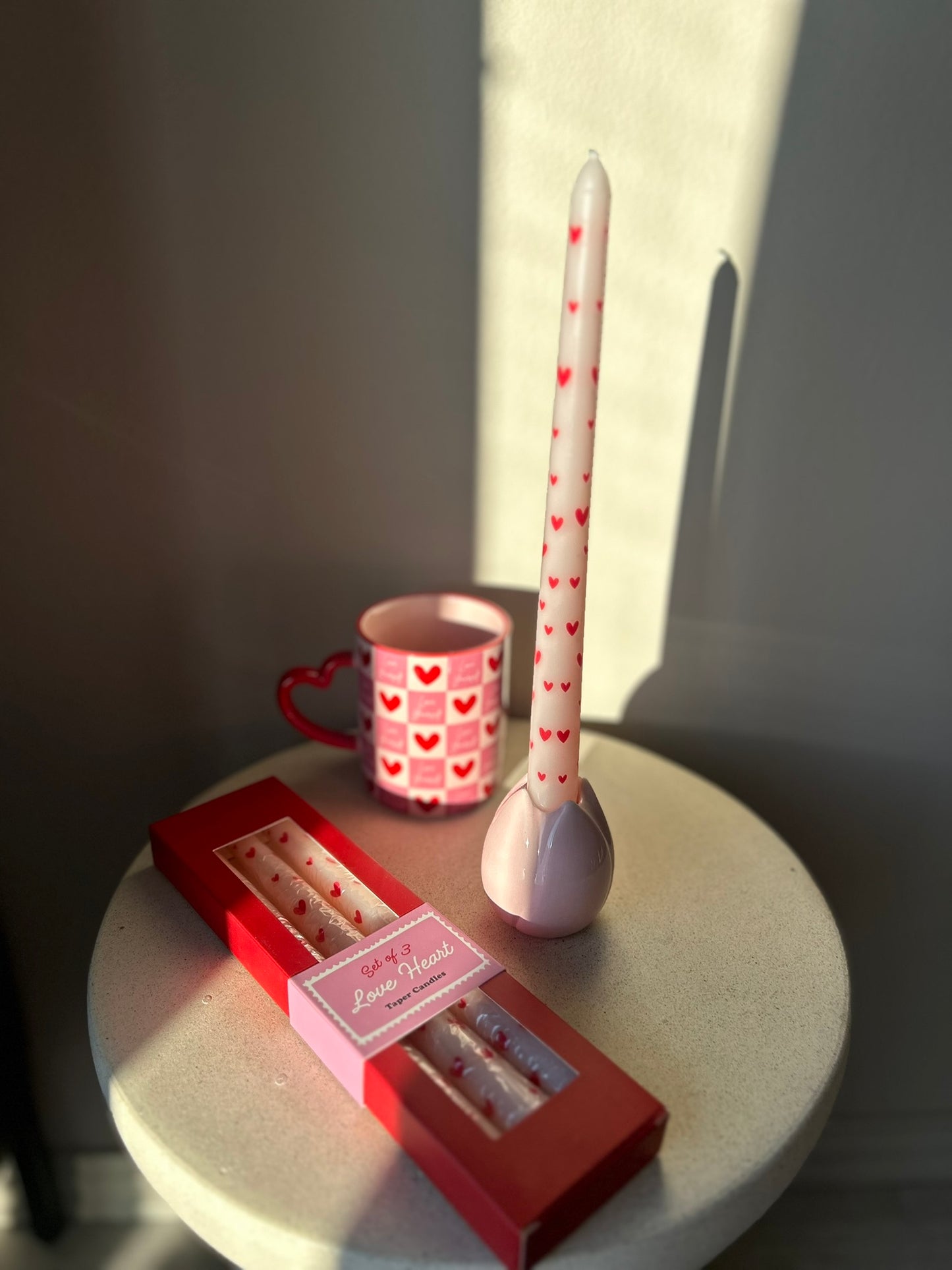 Hjerte kronelys – 3 pk